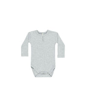 Load image into Gallery viewer, Ribbed Long Sleeve Onesie | Dusty Blue
