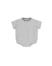 Load image into Gallery viewer, Relaxed Bubble Romper | Blue Stripe
