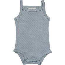 Load image into Gallery viewer, Dusty Blue Pointelle Tank Bodysuit
