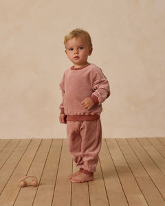 Velour Relaxed Sweatshirt | Candy Stripe