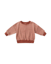 Load image into Gallery viewer, Velour Relaxed Sweatshirt | Candy Stripe
