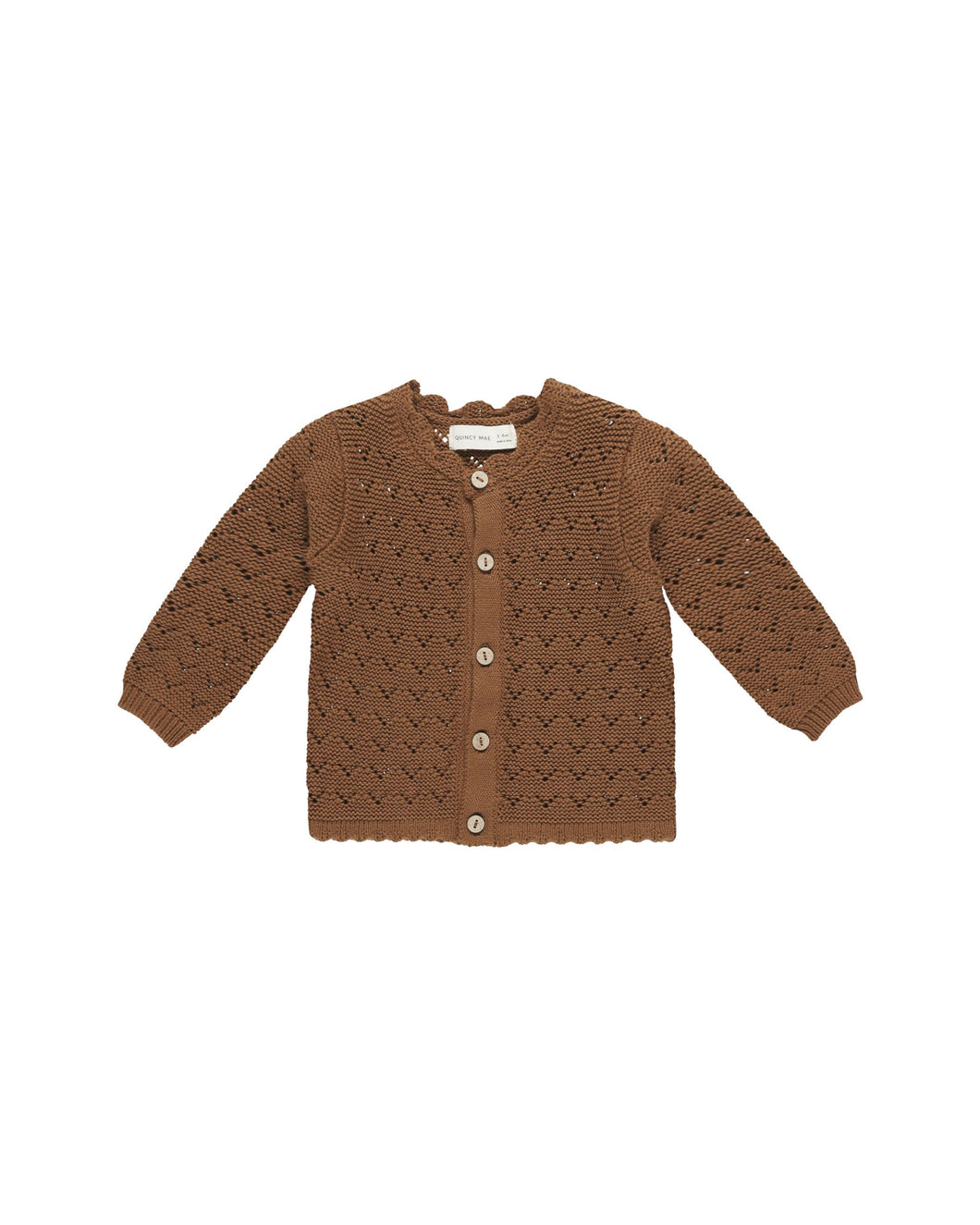 Scalloped Cardigan | Cinnamon