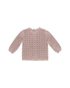 Scalloped Cardigan | Mauve