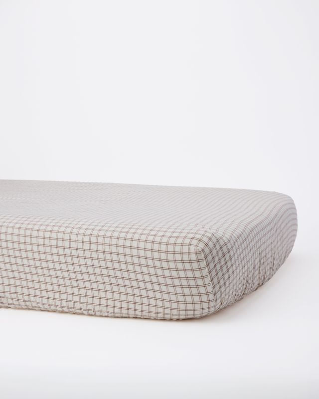 Woven Crib Sheet | Cedar Check