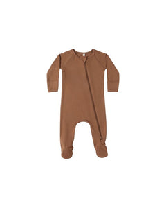 Bamboo Zip Footie | Cedar