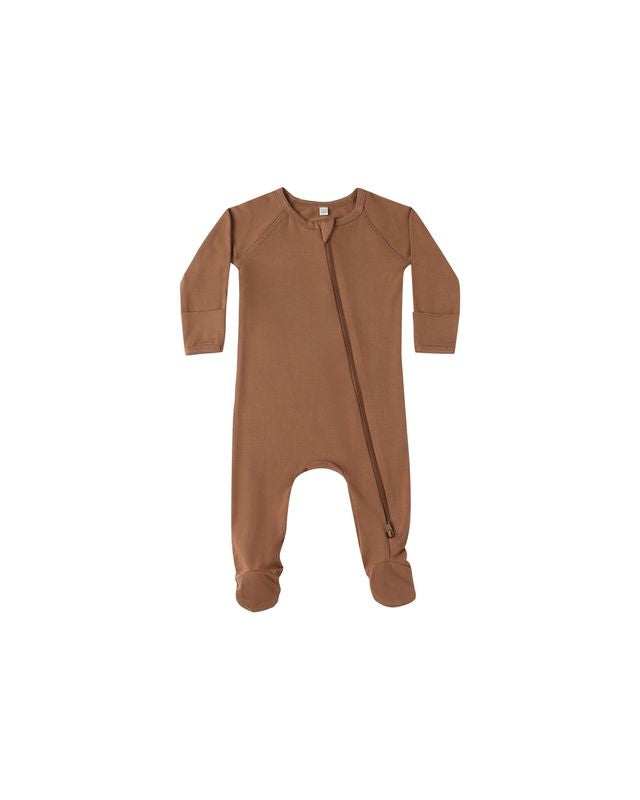 Bamboo Zip Footie | Cedar
