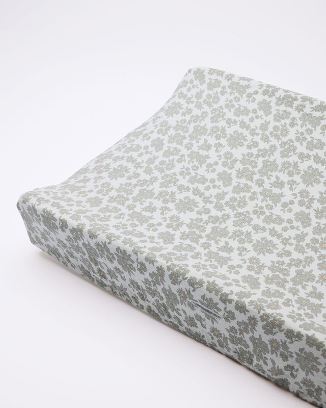 Changing Pad Cover | Green Floral
