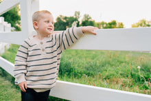 Load image into Gallery viewer, Knit Sweater | Charcoal Stripe
