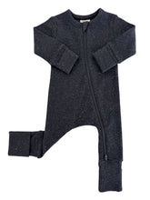 Load image into Gallery viewer, 2-Way Zip Romper | Charcoal Speckle
