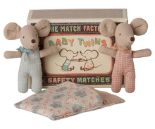 Load image into Gallery viewer, Baby Mice | Twins in Matchbox Checkered

