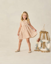 Load image into Gallery viewer, Collared Babydoll Dress | Cherry Check
