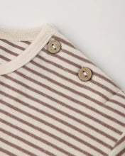Load image into Gallery viewer, Long Sleeve Tee | Cocoa Micro Stripe
