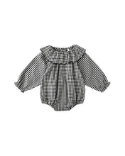 Load image into Gallery viewer, Colette Romper | Black Gingham
