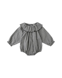 Colette Romper | Black Gingham