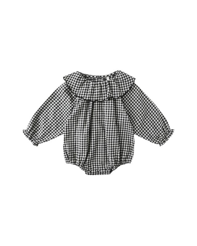 Colette Romper | Black Gingham