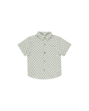 Load image into Gallery viewer, Collared Short Sleeve Shirt | Sage Check
