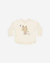 Load image into Gallery viewer, Raw Edge Long Sleeve Tee | Coyote
