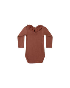 Ruffle Collar Bodysuit | Cranberry