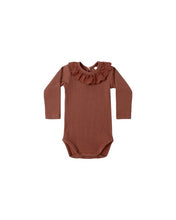 Load image into Gallery viewer, Ruffle Collar Bodysuit | Cranberry
