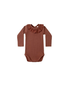 Ruffle Collar Bodysuit | Cranberry