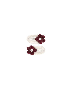 Crochet Clips | Burgundy
