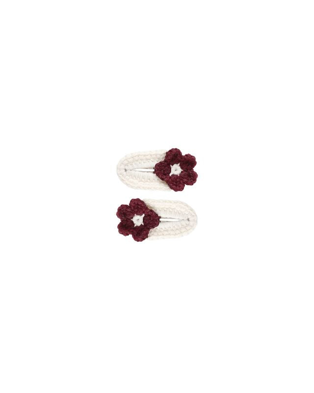 Crochet Clips | Burgundy