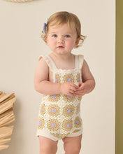 Load image into Gallery viewer, Crochet Romper | Citron Daisy Check
