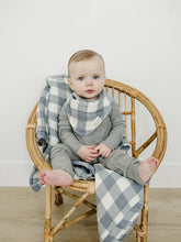 Load image into Gallery viewer, Bib | Dusty Blue Gingham

