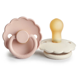 FRIGG Daisy Natural Rubber Pacifier (2 Pack) | Blush/Cream