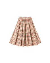 Load image into Gallery viewer, Tiered Midi Skirt | Poppy Gingham

