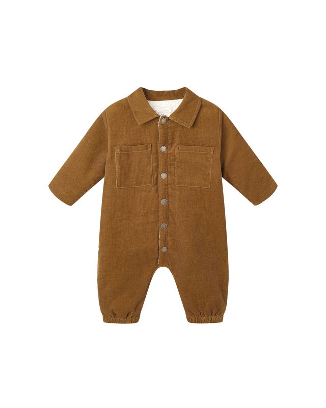 Cord Baby Jumpsuit | Golden