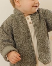 Load image into Gallery viewer, Shearling Zip Jacket | Forest
