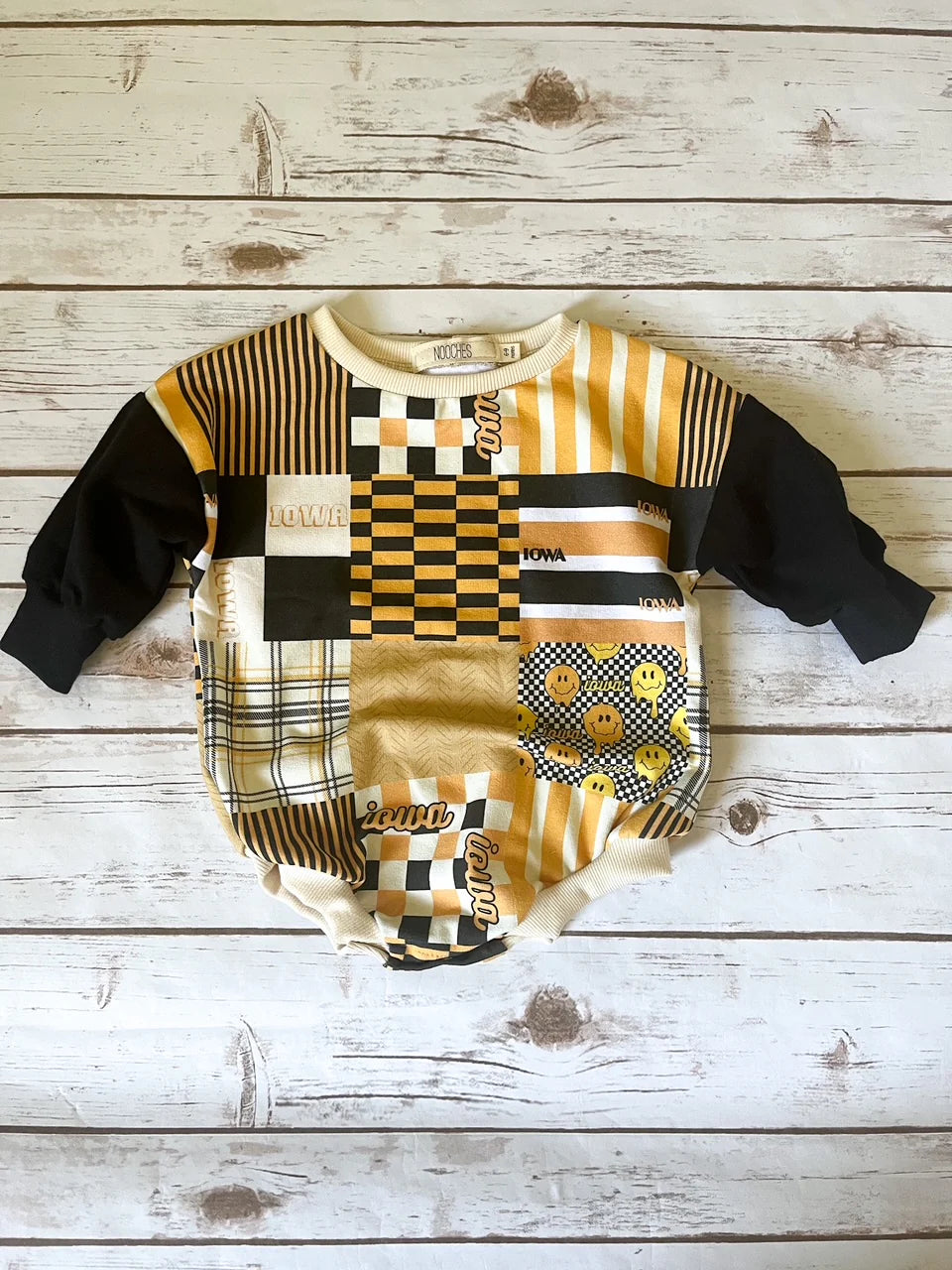 Iowa Quilt Oversized Sweater Romper