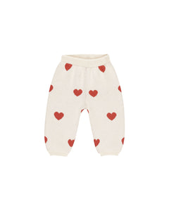 Heart Knit Pants | Ivory