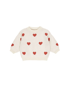 Heart Knit Sweater | Natural