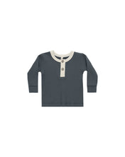 Load image into Gallery viewer, Ribbed Henley | Indigo
