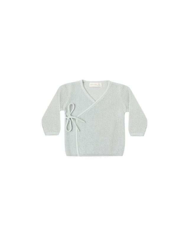 Knit Wrap Top | Ice Blue