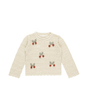 Load image into Gallery viewer, Crochet Knit Pullover | Cherries
