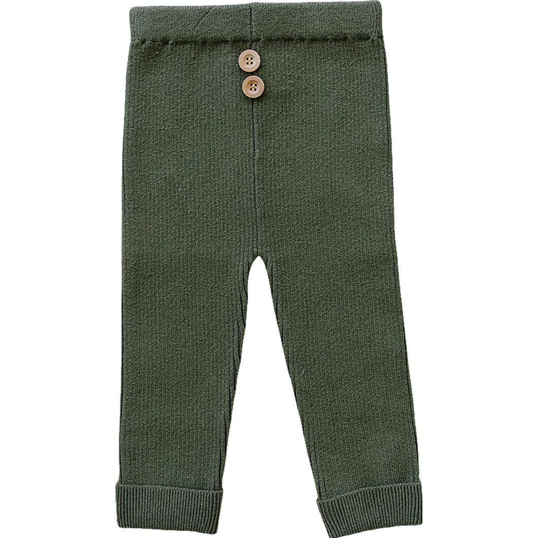 Knit Leggings | Olive