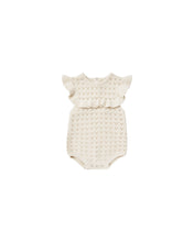 Load image into Gallery viewer, Pointelle Ruffle Romper | Natural
