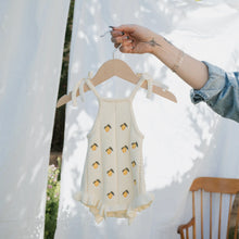 Load image into Gallery viewer, Knit Ruffle Romper | Lemon
