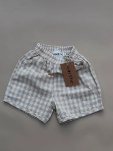 Linen Shorts | Checkered