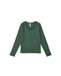 Ribbed Long Sleeve | Green