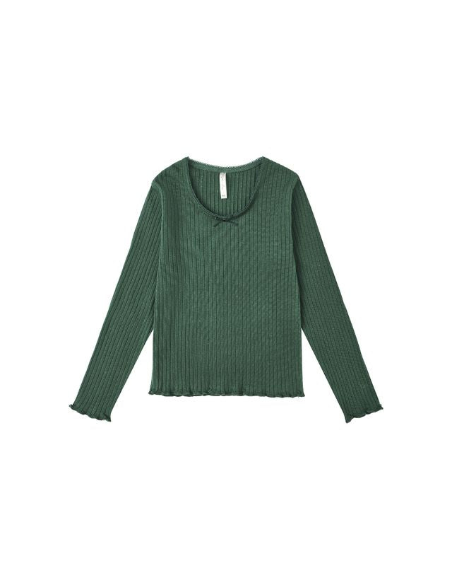 Ribbed Long Sleeve | Green