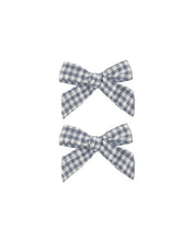 Load image into Gallery viewer, Bows, Set of 2 | Marine Gingham
