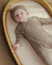 Load image into Gallery viewer, Wrap Knit Footie | Heathered Mocha
