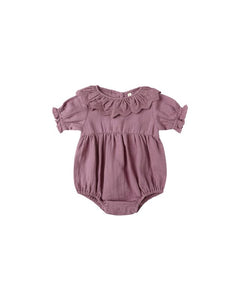 Collared Romper | Mulberry