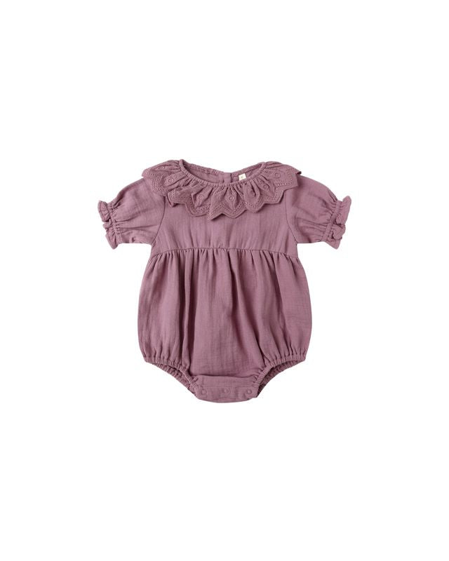 Collared Romper | Mulberry