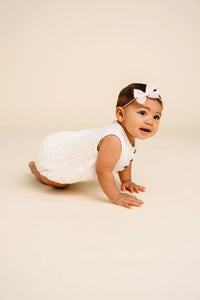 Cloud Muslin Bubble Romper | Cream
