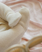 Load image into Gallery viewer, Wrap Knit Footie | Heathered Natural
